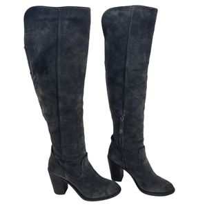 Dolce Vita Suede Tall Over Knee Heeled Boots